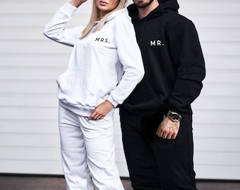 Survêtement assorti pour couple, Marié, Pantalon de jogging pour femme, Pantalon de jogging pour femme, Tenue de lune de miel, Pantalons de survêtement pour couple, Sweat-shirt pour mari, Survêtement pour femme