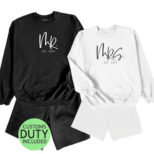 Matching Mr. & Mrs. Sweatsuit: Couples Honeymoon Outfit