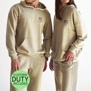 Matching Couples Sweatsuit: Mr. & Mrs. Honeymoon Outfit