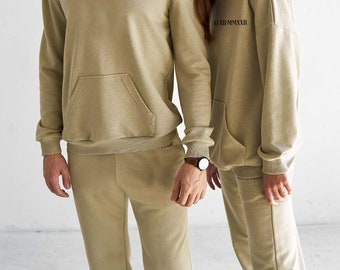 Couples Sweatsuit, Matching Couple, Wifey Sweatpants, Champagne Wife Joggers, Honeymoon Outfit, Couples Sweatpants, Hubby, Wifey Tracksuit