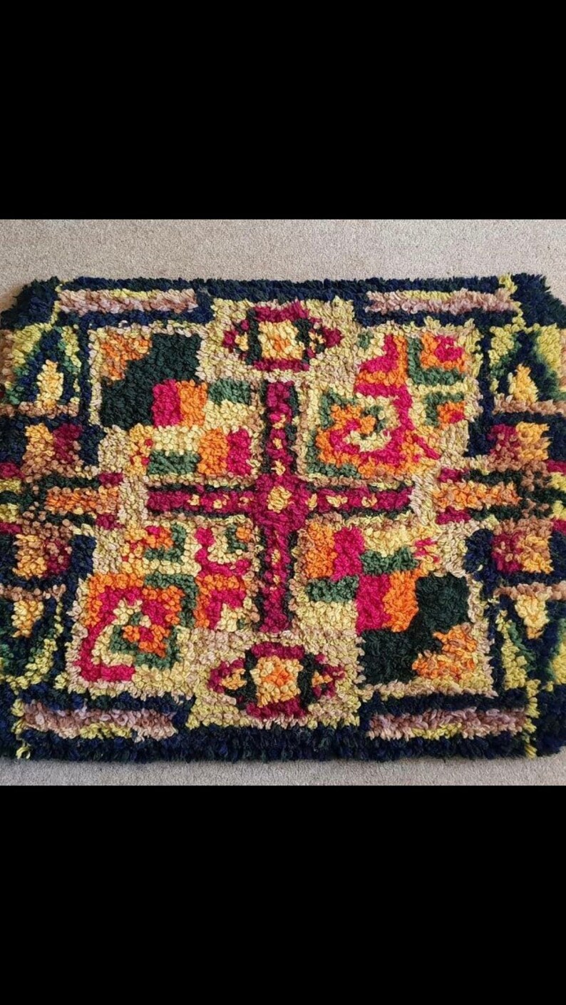 Mid Century Rug Wall Art Etsy UK