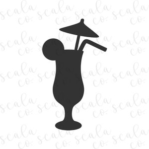 Bicchiere da cocktail SVG, Cocktail da spiaggia, Cocktail estivo, File tagliati Silhouette, File tagliati Cricut, File EPS, File PNG, File Svg