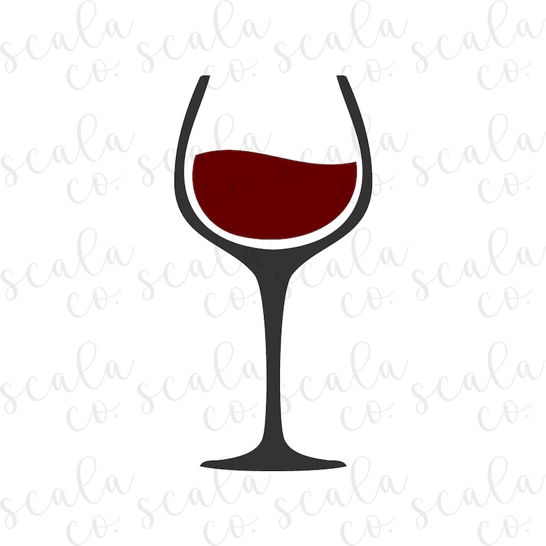 Download Wine Glass SVG Silhouette Cut Files Cricut Cut Files EPS | Etsy