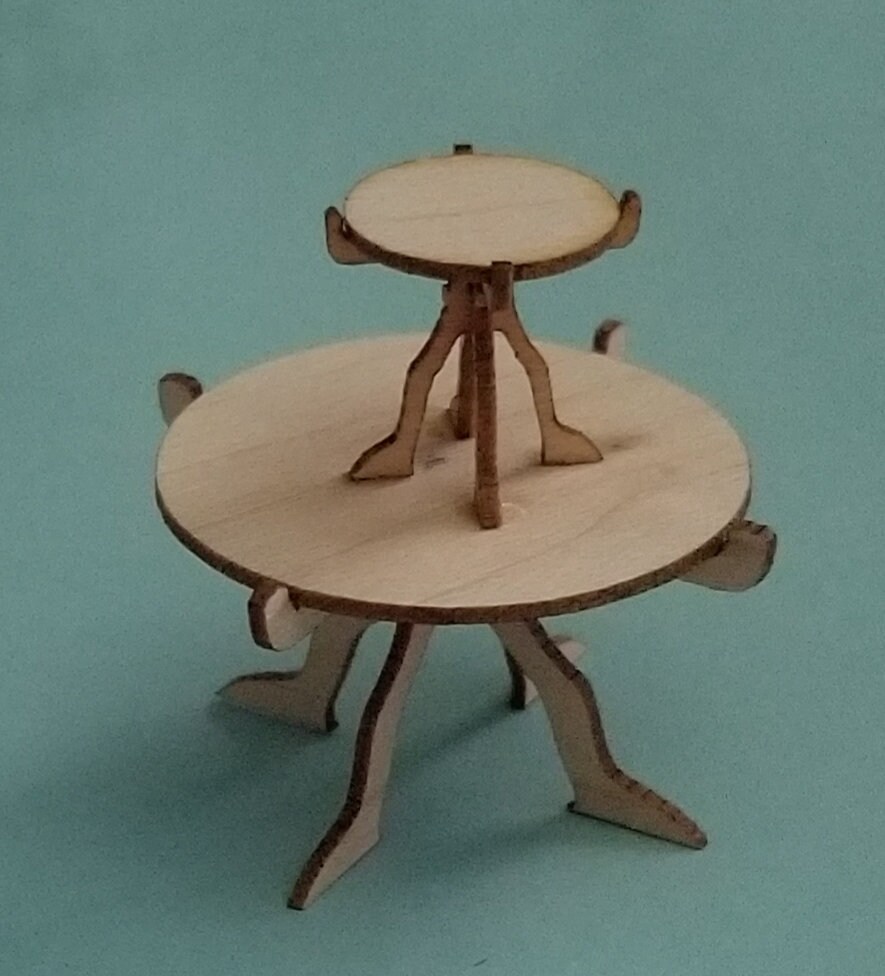 2 tier Round Display Table Etsy