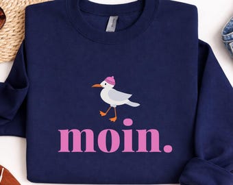 Moin Sweatshirt for Women, Northern Germany Pullover, Moin Sweater, Minimalist Coastal Sweatshirt, Gift for North Sea Fans, Baltic Sea Pullover
