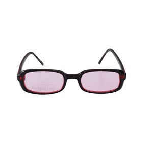 Vintage Square Sunglasses, Small Brown Frame with Pink Lenses, Unworn Original 90&#39;s