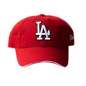 Red LA Hat, 90&#39;s Dodgers New Era Baseball Cap, One Size Fits All, Women, Men, Unisex