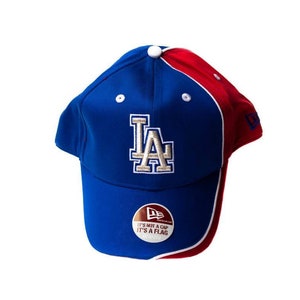 Blue LA Hat & Red Side 90&#39;s Dodgers New Era Baseball Cap, One Size Fits All, Women, Men, Unisex