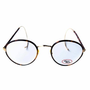 Original 1970's Vintage Brown Tortoise Round Glasses John Lennon Style, Hand Made Small Frame, untouched Deadstock Newly Discovered, Unworn