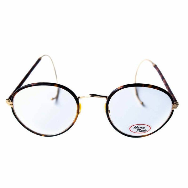 Original 1970's Vintage Brown Tortoise Round Glasses John Lennon Style, Hand Made Small Frame, untouched Deadstock Newly Discovered, Unworn