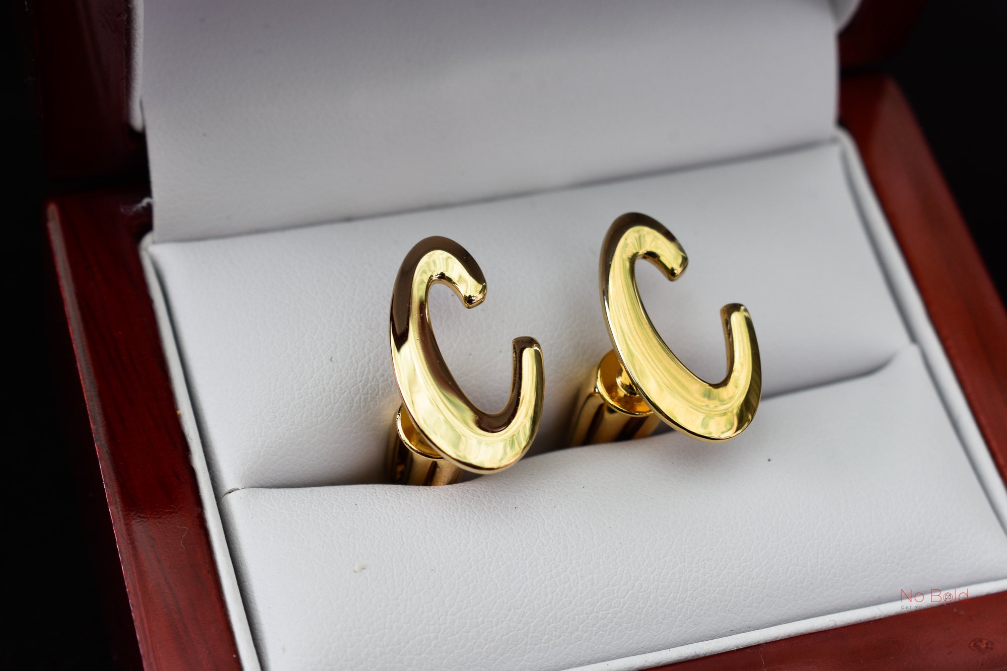 Vintage Hickok Gold Filled Letter "C" Cufflinks - 1970s Made in USA
