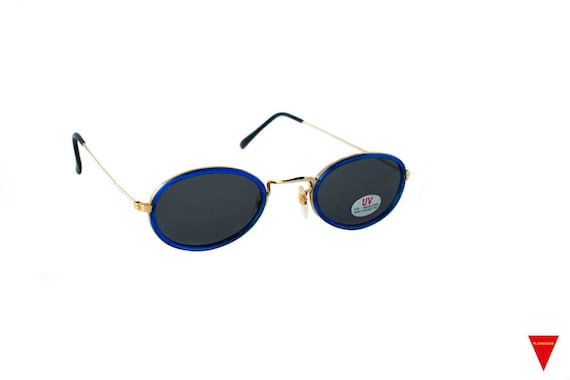 80's Vintage Oval Sunglasses John Lennon Style Go… - image 1