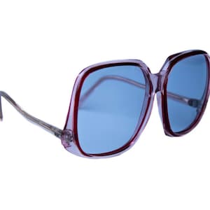 Original 1970’s Beautiful Oversized Vintage Pink Sunglasses, Metal reinforced  frames with &quot;light dark level&quot; transitional lensed