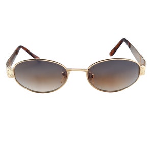 90&#39;s Gold Sunglasses with Brown Lenses, Unworn Original Vintage
