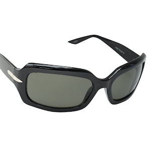 Vintage 90&#39;s Square Black Sunglasses, Thick Style Wraparound Plastic Frame, Unworn Original 90&#39;s