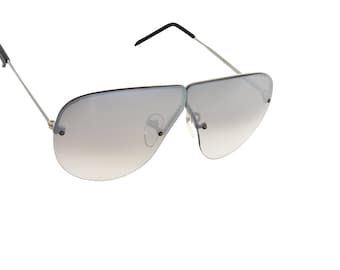 80er Jahre Vintage Pilotenbrille: Silber verspiegelt