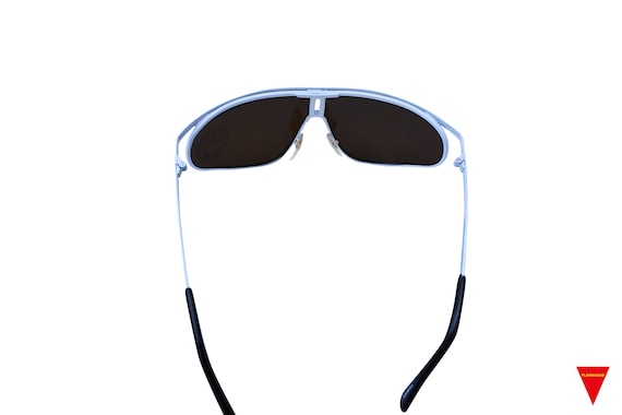 Original 80's Wraparound Sunglasses, Small White … - image 5