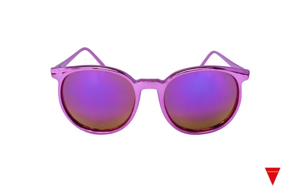 Authentic 70’s Large Round Sally sunglasses Pink … - image 2