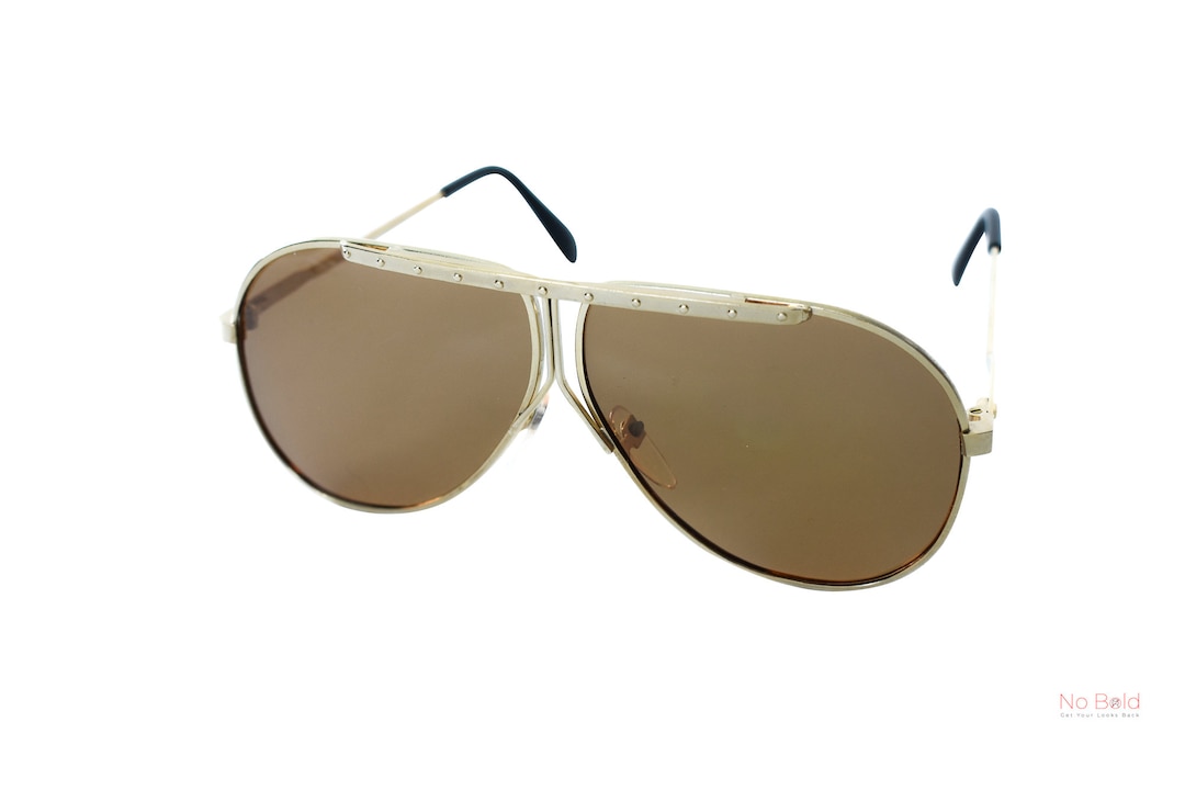 70年代ヴィンテージアビエーターサングラス：ゴールドフレーム、偏光