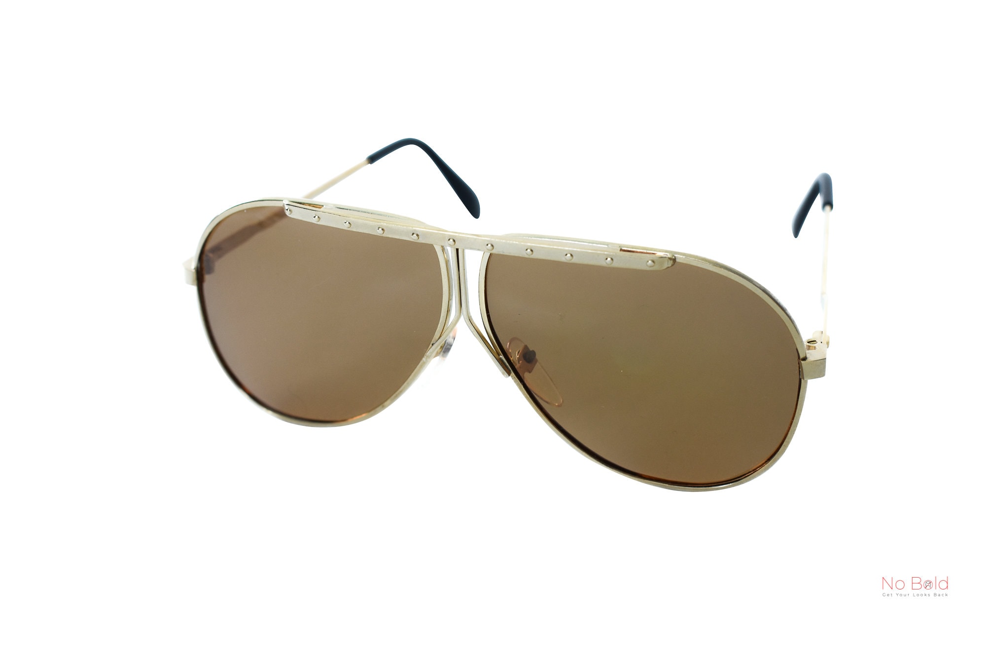 70年代ヴィンテージアビエーターサングラス：ゴールドフレーム、偏光