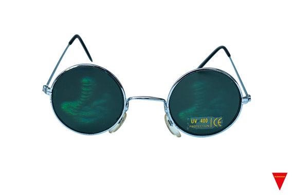 Skull Sunglasses | Vintage Sunglasses | Round Met… - image 3