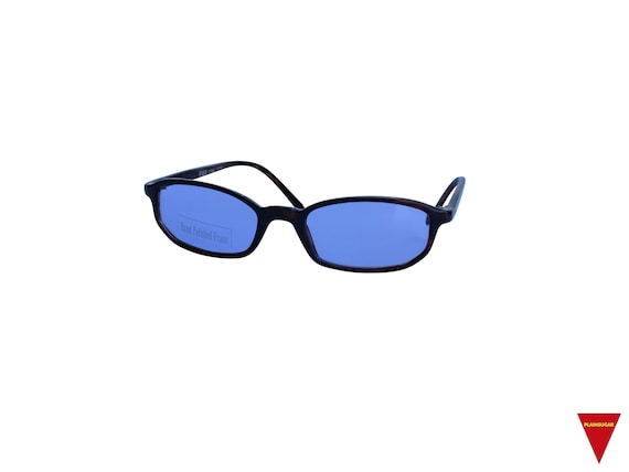 Blue Square Sunglasses with Tortoise Frame, Unise… - image 2