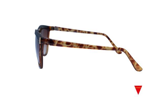Vintage 80s Tortoise Cat Eye Sunglasses: Brown & … - image 4