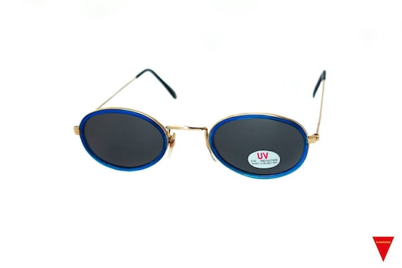 80's Vintage Oval Sunglasses John Lennon Style Go… - image 3