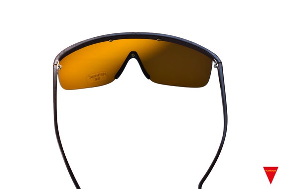 80's Sunglasses, Large Wraparound Brown Mirrored … - image 5