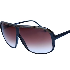 Large Vintage Aviator Sunglasses 1980&#39;s Plastic Frame with Dark Lenses, Unworn Helicopter Pilot Style