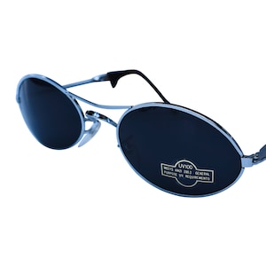 Vintage 90&#39;s Silver Matrix Sunglasses, Silver Metal Glasses Unworn Original Vintage