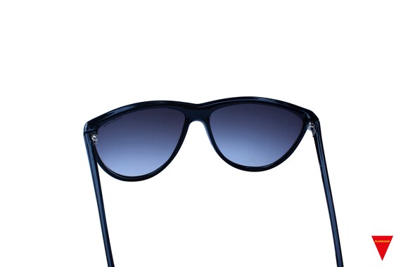 70's Cat Eye Sunglasses, Black Frame with Dark Le… - image 6