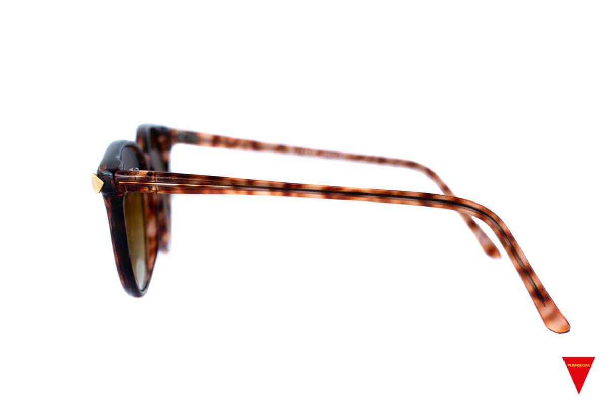 ?Tortoise Brown Vintage Polarized Sunglasses 70s Retro Flat Narraw Vintage Tortoise Brown Wayfarer Sunglasses: 90s Retro Style  main image 2