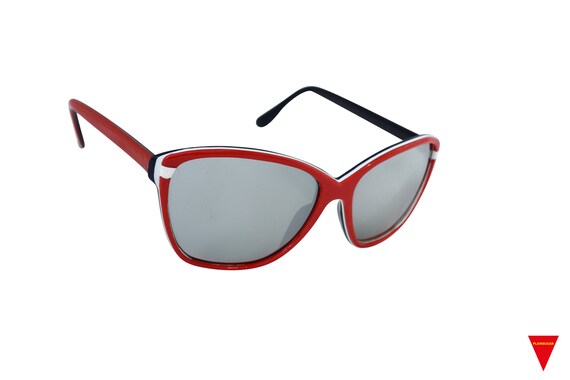 70's Mirrored Ski Sunglasses Vintage Cat Eye Styl… - image 3