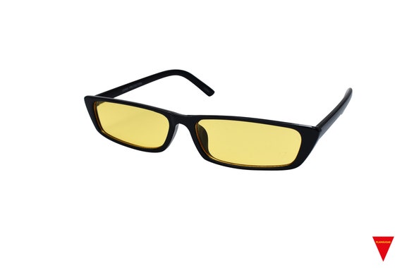 Retro Square Thick Frame Sunglasses Hip Hop Candy Color - Temu