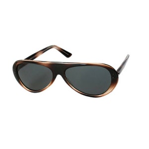 Rare 1970’s Original Brown Aviator Sunglasses, Plastic Metal Reinforced Frame Japan, Grey Lenses, Unworn Vintage, Deadstock Collectible