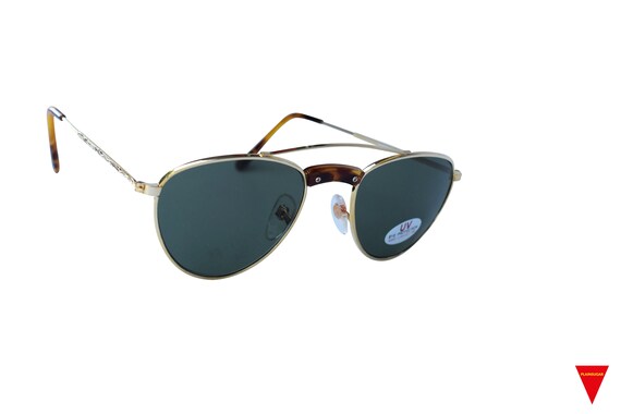 Original 80's Sunglasses, High Class Style Gold G… - image 3