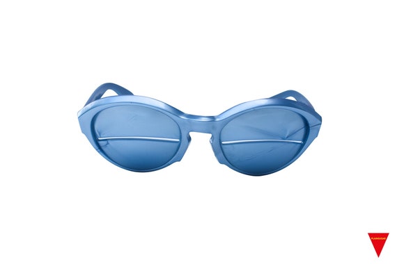 Original 70's Blue Shield Sunglasses, Unworn Vint… - image 2