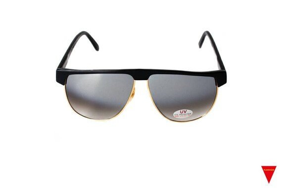 Original 1970’s Black Square Men’s Sunglasses Lig… - image 2