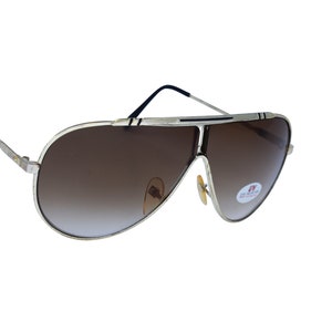 Vintage  Aviator Sunglasses 80&#39;s Gold Frame Dark Grey Lenses, Unworn Original, Quality  Dead Stock