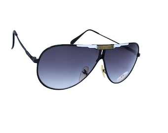 CEBE France Bijoux Metal Aviator Sunglasses, Gunmetal Black  display picture 1