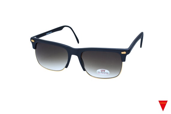 80's Sunglasses Original Vintage Black Frame with… - image 1