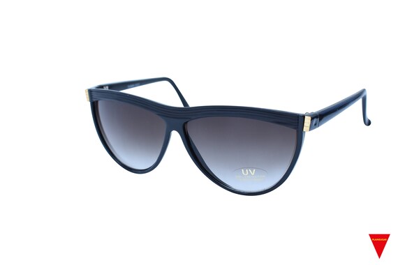 80's Vintage Black Cat Eye Sunglasses, Unworn Ori… - image 1