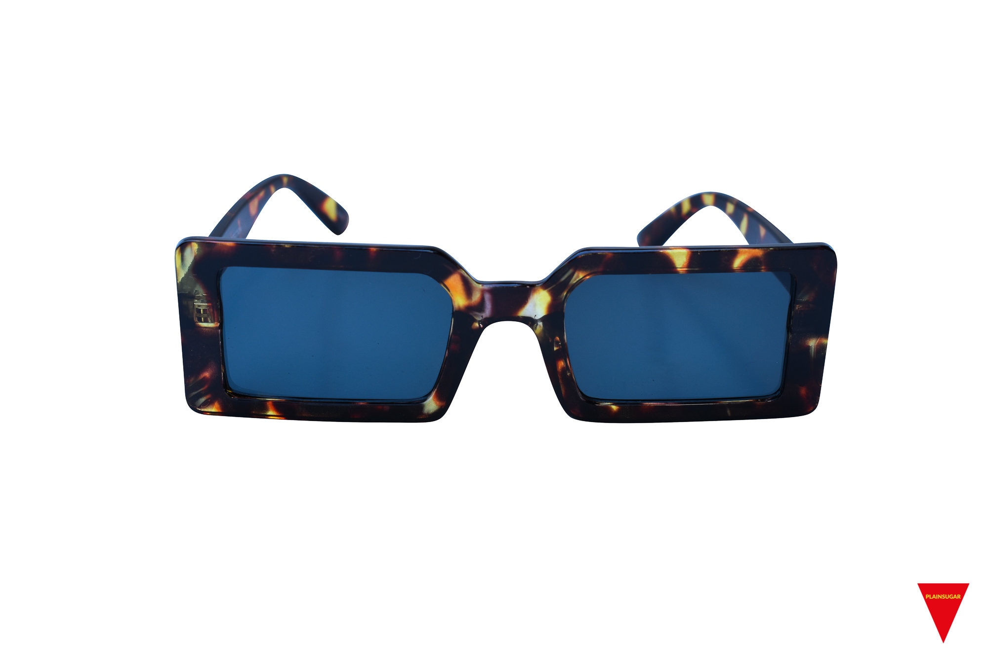 小物 SUPER sunglasses 90s Remake Square Sunglasses - Black Frame, Dark Tinted Lens - Etsy