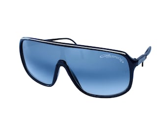 80s Vintage Mirrored Aviator Sunglasses: Blue Plastic Frame, Unworn