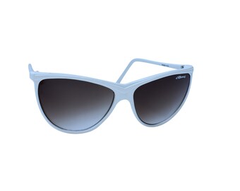 70's White Cat Eye Sunglasses, Ravonni Optical Quality Frame Original Vintage, Unworn