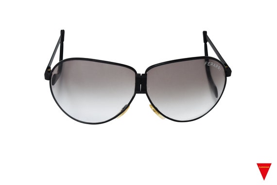 70’s Black Folding Aviator Sunglasses Black Metal… - image 2