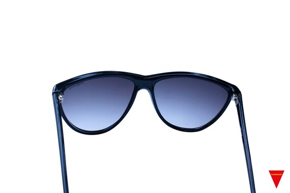 70's Cat Eye Sunglasses, Black Frame with Dark Le… - image 7