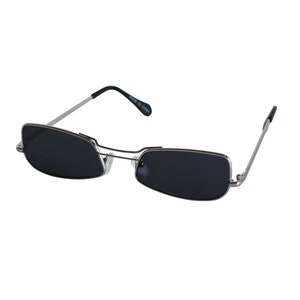 Futuristic Square Sunglasses Silver Frame with Dark Lenses  Elegant Metal Frame