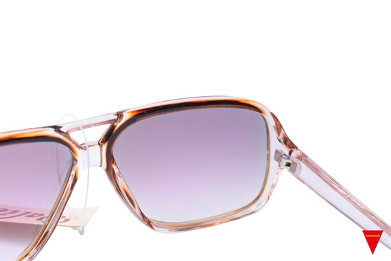 70's Square Brown Aviator Sunglasses Oversize Pla… - image 4